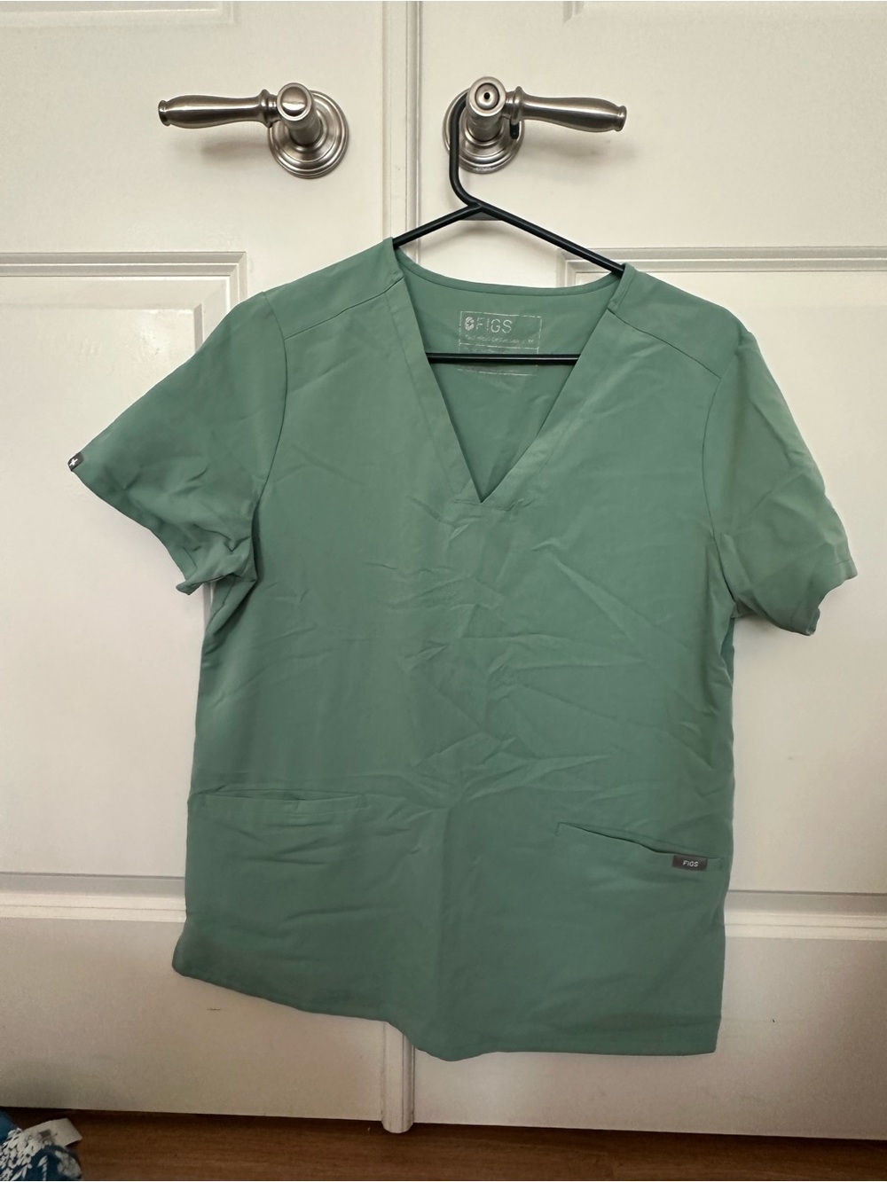 Figs Green Scrub Top